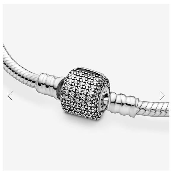 Pandora Moments Sparkling Pavé Clasp Snake Chain Bracelet - Picture 2 of 3